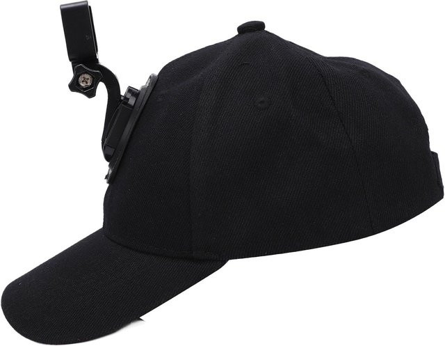 3CZY Baseballkappe mit Action-Kamera-Halterung in Schwarz für Sportkameras - Bild 1