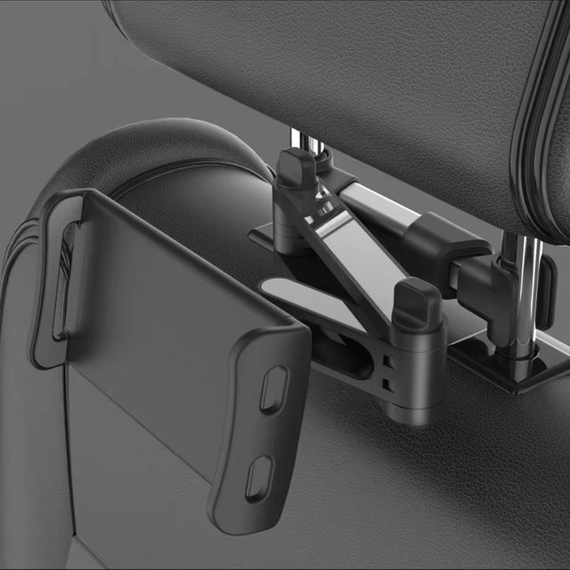 VORTNGLE Universelle Teleskopische Auto-Rücksitz-Handyhalterung und Tablet-Halterung in Schwarz mit 360 Grad Drehung für iPad und iPhone - Bild 1