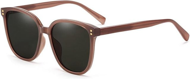 Dote Sonnenbrille, Rund, Vollrand, TR90, Braun, Unisex - Bild 1