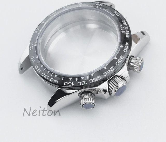 Neiton Uhrengehäuse Edelstahl, 39 mm, Schwarz, Herren - Bild 1
