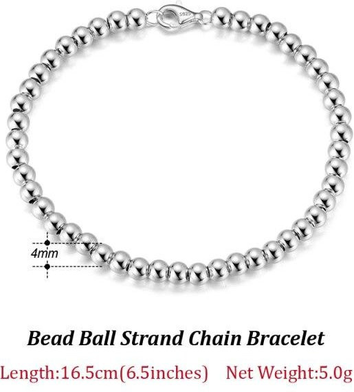 Orsa Jewels Perlen Armband, 925 Silber, Weiß, Unisex - Bild 1