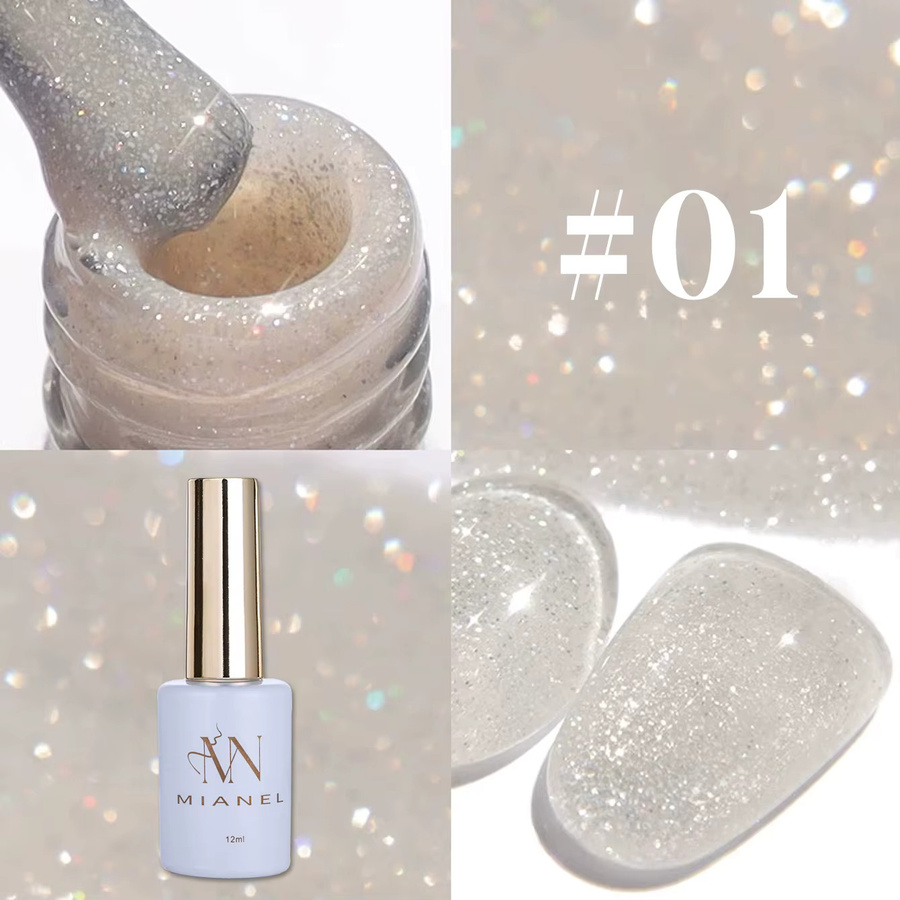MIANEL Glitter Gel Nagellack, 12 ml, Schimmernd - Bild 1