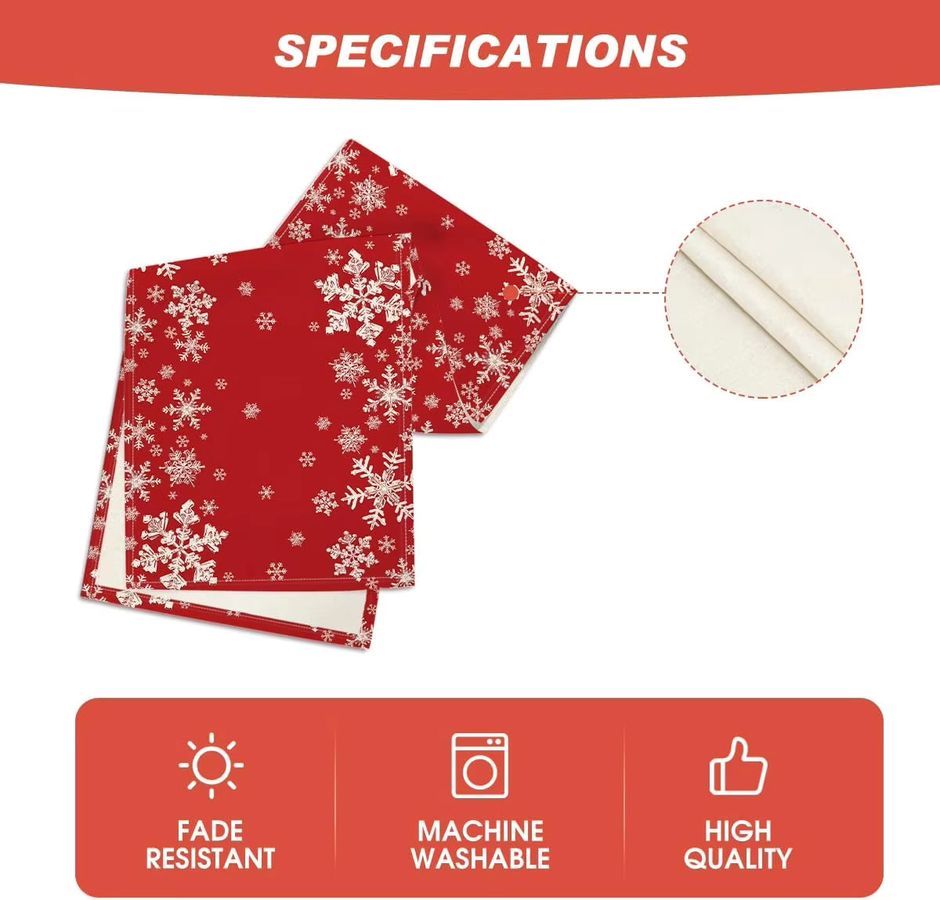 VIKAMA Tischläufer für Weihnachten und Winter als ästhetische Tischdekoration - Bild 5