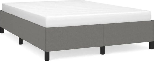 vidaXL Bettgestell mit Stoffbezug in Dunkelgrau, B/T/H: 140 x 190 x 35 cm - Bild 1