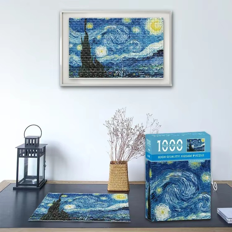 MaxRenard Mini-Puzzle Berühmtes Ölgemälde Van Gogh, 1000 Teile - Bild 4