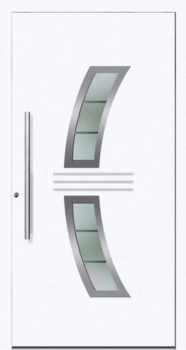 KNOCK Aluminium-Haustür SYDNEY in Weiß mit Glaseinsatz und RC2-Schutz - Bild 1