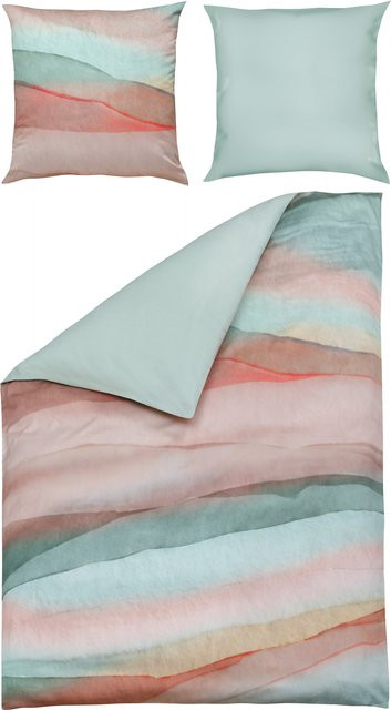 Bettwäsche IVY Satin von casa NOVA in Multicolour mit Bettbezug und Kissenbezug aus Mako-Satin, B/H: 135 x 200 cm und 80 x 80 cm - Bild 1