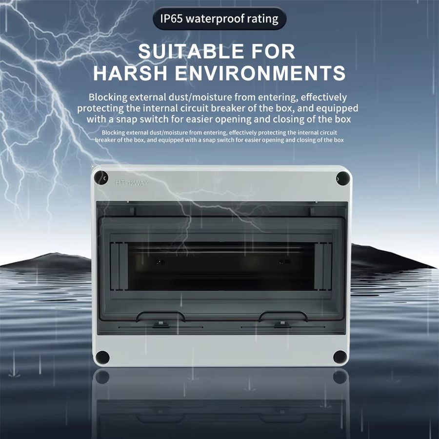 Wasserdichter Verteilerkasten DIY GO HT-Serie aus ABS-Kunststoff IP65 Elektrischer Anschlusskasten für den Außenbereich und PV-Anlagen - Bild 2