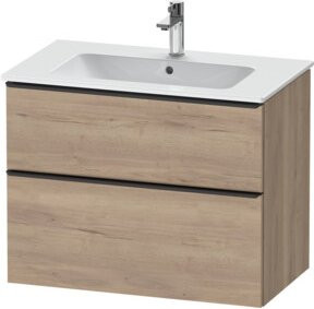 Duravit Waschtischunterschrank D-Neo in Weiß, B/H/T: 81 x 46,2 x 62,5 cm, Wandmontage mit 1 Schublade und 1 Auszug, matt - Bild 1