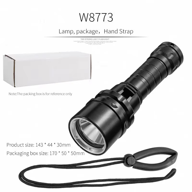 ESMARTER LED-Tauchtaschenlampe in Schwarz mit IP68 Wasserdichtigkeit und wiederaufladbarem 18650-Akku - Bild 6