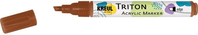 KREUL Triton Acrylic Marker edge Acrylmarker mit Keilspitze in Oxydbraun Dunkel (1-4mm) - Bild 1