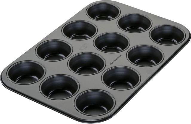 Dr. Oetker Muffinform Classic, 12er, Schwarz, Keramik, Antihaftbeschichtung, Rund - Bild 1