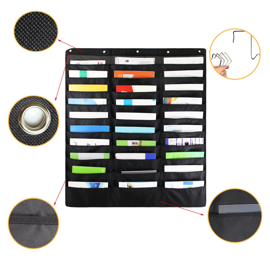 Taschen-Organizer mit 30 Fächern aus Kunststoff für Scrapbooks und Büro als Wanddeko-Aufhänger - Bild 3