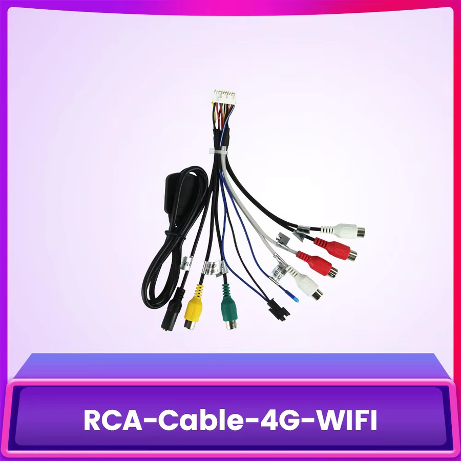 STRONGNAVI RCA-Kabel Set für Android-Autoradios in Multicolor für Subwoofer, Aux-in, Mikrofon, AMP und CVBS - Bild 2