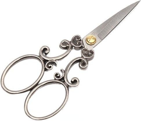 Bestbags Vintage Stickerei Schere aus Edelstahl in Silber für DIY Handarbeiten - Bild 1