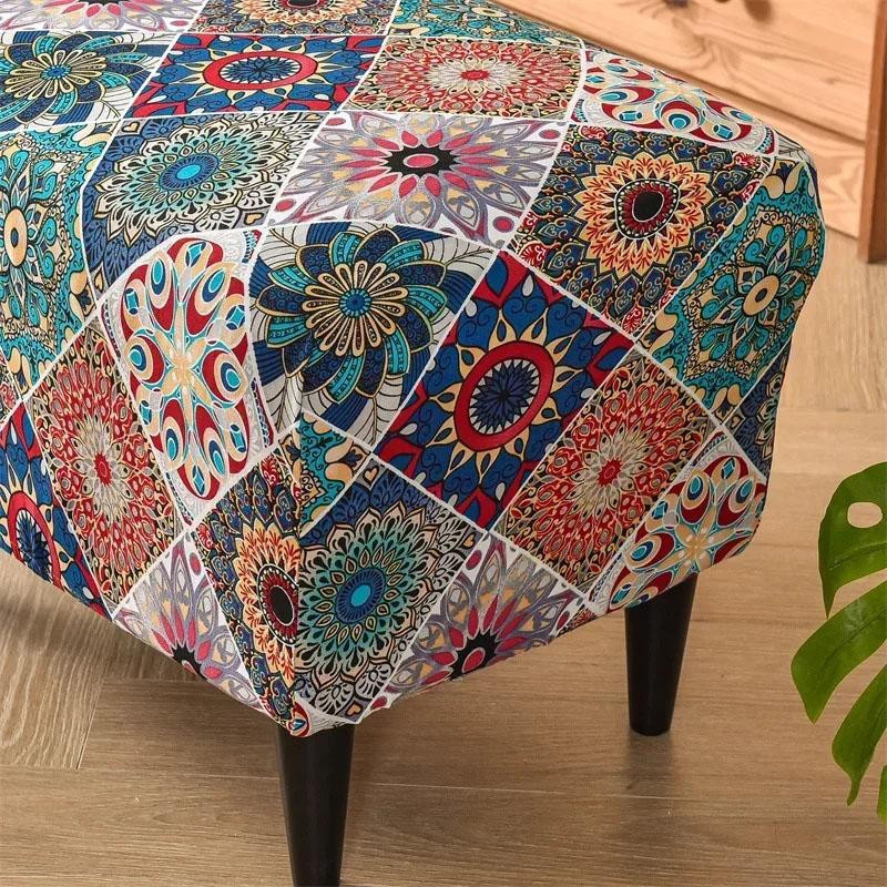 Hocker und Sitzsackbezug mit Mandala-Muster in Multicolor - Bild 2