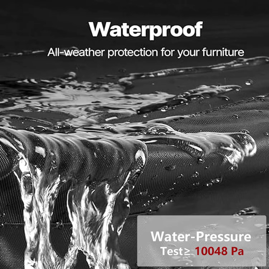 Wasserdichte 210D Schwerlast-Abdeckung aus Polyester für Hängesessel und Schaukelsessel, Schwarz - Bild 2