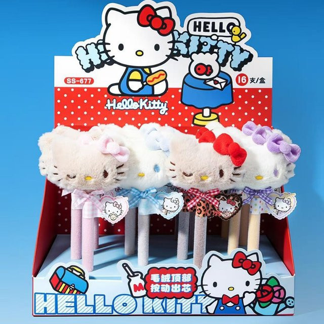 Sanrio Hello Kitty Plüschpuppen Kugelschreiber mit schwarzer Tinte in Multicolour - Bild 1