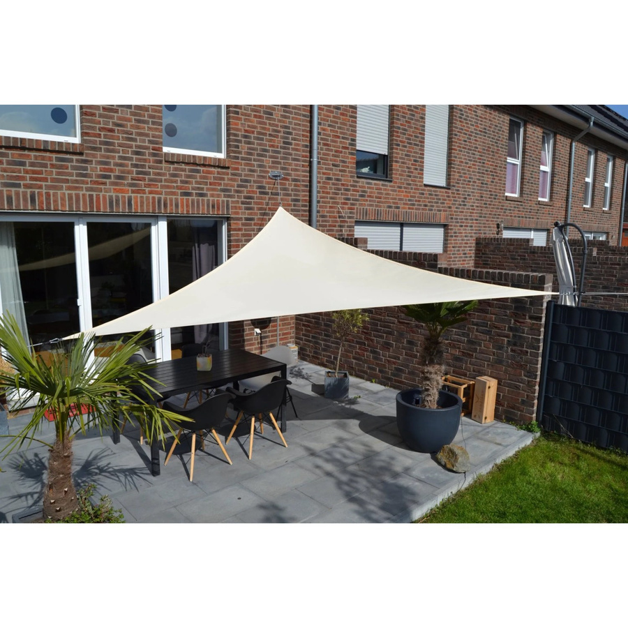 Floracord Dreiecksonnensegel aus Polyester in Elfenbein, Breite: 360 cm - Bild 2