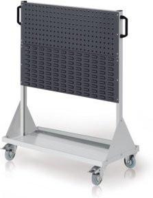 Kappes RasterMobil Rollbarer Rollcontainer Größe 3 in Grau mit 2 Loch- und 2 Schlitzplatten, Höhe: 123 cm - Bild 1