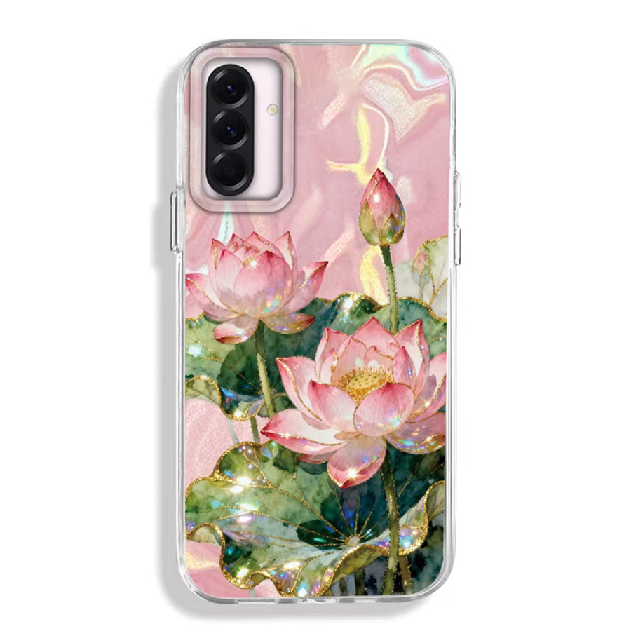 Handyhülle mit Rosa Pfingstrose und Lotus Print für Samsung Galaxy A56 A55 A16 A57 A07 A17 A26 A54 A15 A13 A36 A25 A35 A14 A34 A12 in Pink - Bild 3