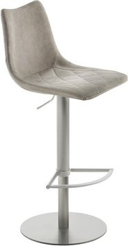 Mayer Sitzmöbel Barhocker 1375, höhenverstellbar, Kunstleder, grau, Breite: 43 cm - Bild 1