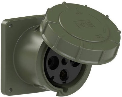 PC Electric Power Twist 344-6.u CEE Anbaudose 125A 4polig, grün, IP67 - Bild 1