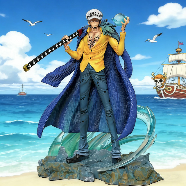 Bandai One Piece Trafalgar D. Water Law Actionfigur, 25 cm, Kunststoff - Bild 1