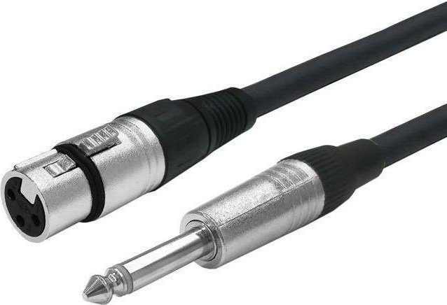 Vivolink PROAUDXLRFJACKS1 Audio-Kabel XLR auf 6,35 mm Klinke, Schwarz, Länge: 1 m - Bild 1