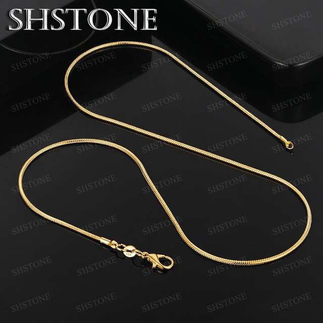 SHSTONE Halskette 750 Gold, Schlange, 40-75 cm, Unisex - Bild 1
