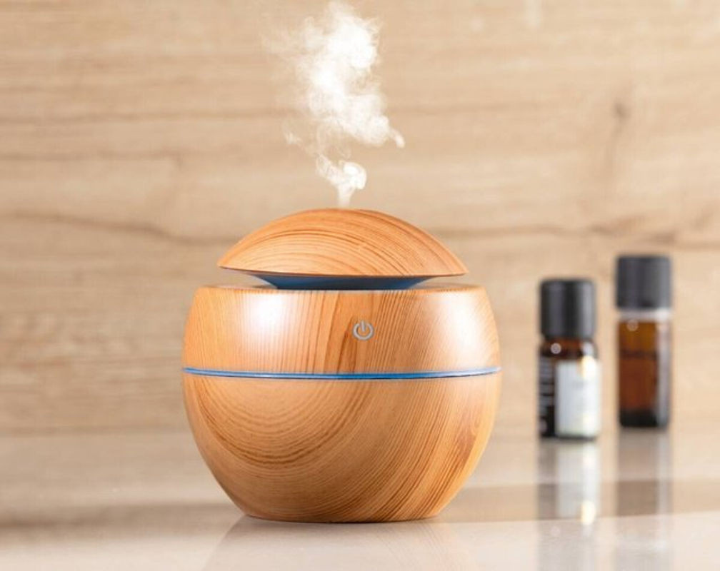 VITALmaxx Raumduft in modernem Design aus Holz, braun, rund und stehend - Bild 1
