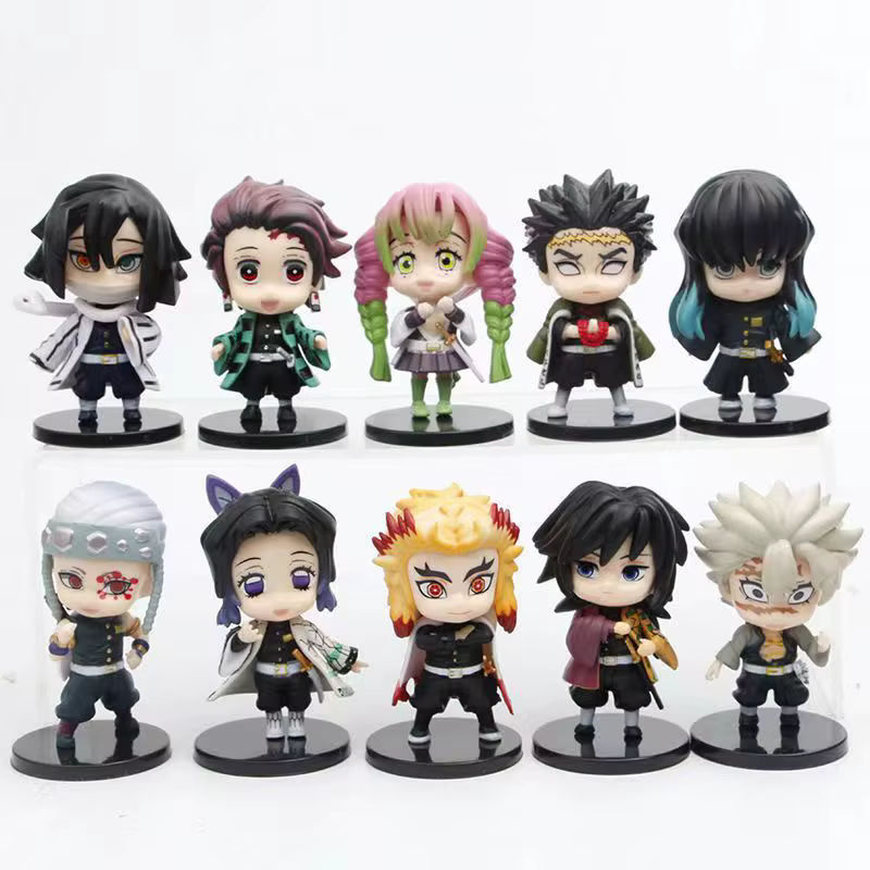 Bandai Demon Slayer Anime Figuren Set aus Kunststoff, mehrfarbig, Raumdekoration - Bild 3