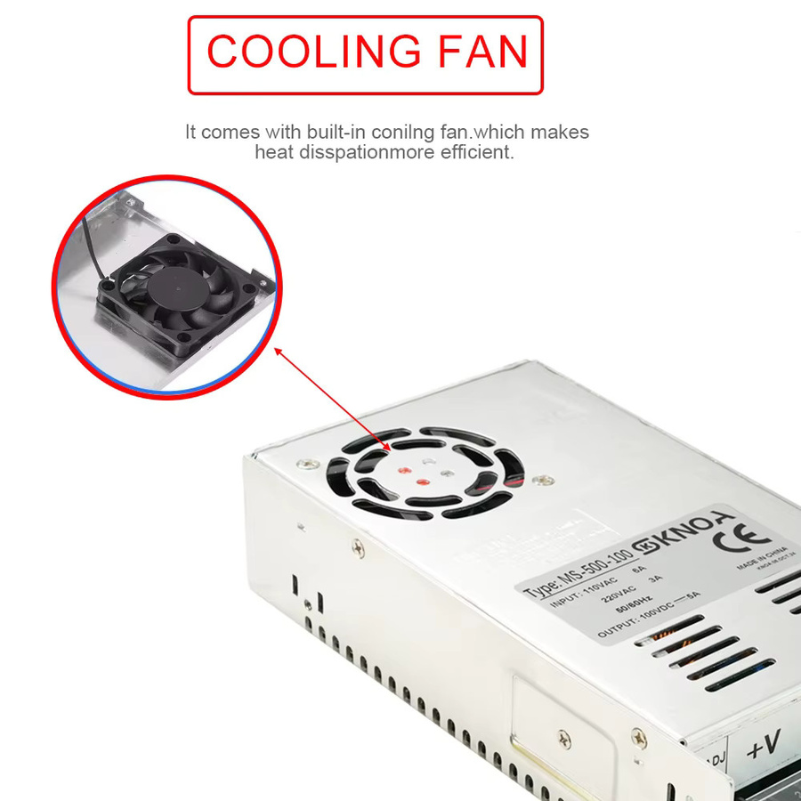 KNOA Einstellbares SMPS Netzteil AC zu DC 500W 600W in Silber für LED und Industrie - Bild 2