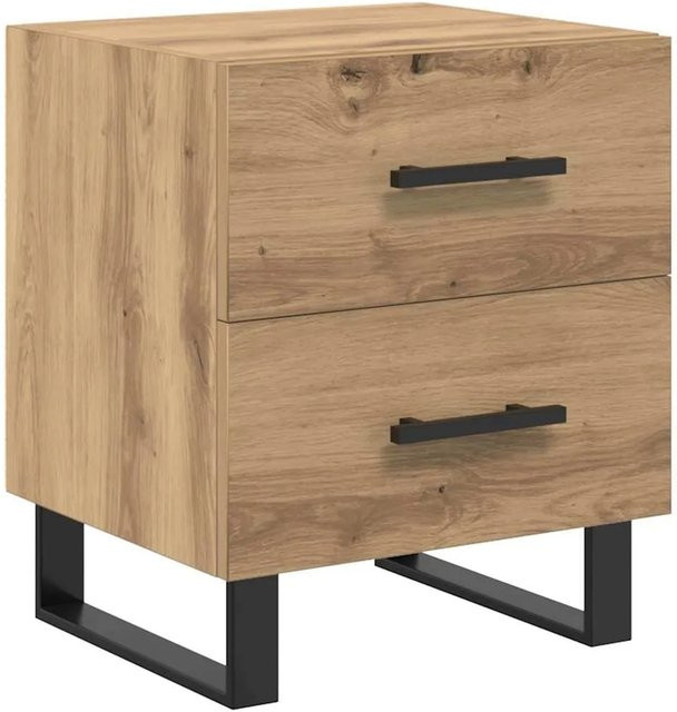 vidaXL Nachttisch Artisan-Eiche in Braun aus Holzwerkstoff, rustikales Design, B/T/H: 40 x 35 x 47,5 cm - Bild 1