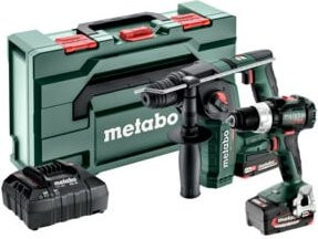 Metabo Akku Combo Set 2.5.2 18V mit BS 18 LT BL, BH 18 LTX BL 16 und metaBOX 145 L in Grün - Bild 1