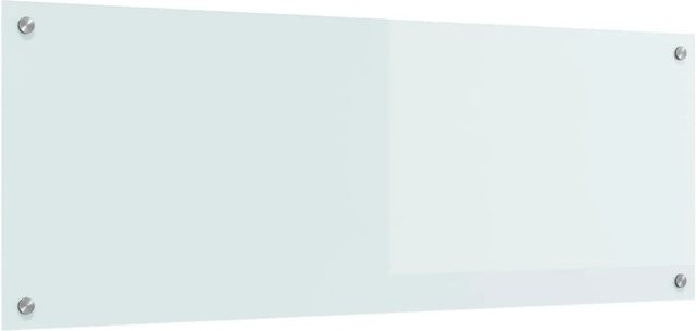 vidaXL Küchenrückwand aus gehärtetem Glas in Weiß, Breite: 110 cm, Höhe: 40 cm - Bild 1