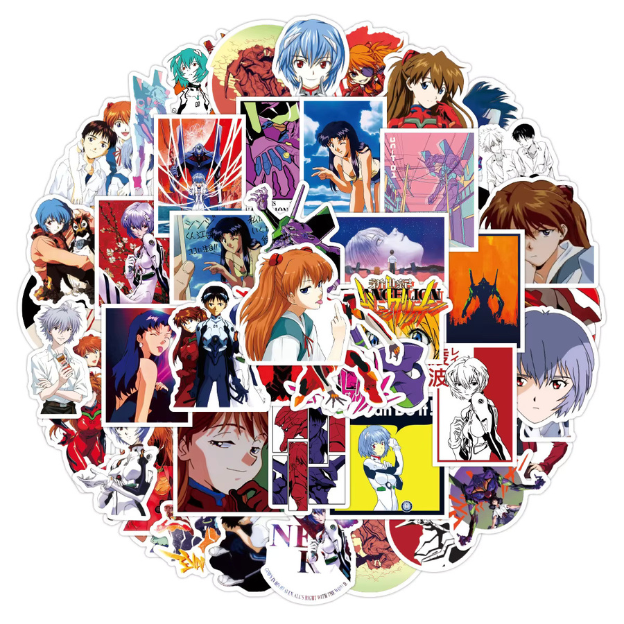 Bandai Evangelion Graffiti-Aufkleber, Bunt / Mehrfarbig, Set / Bundle - Bild 2