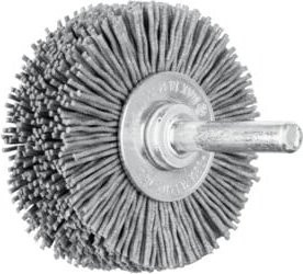 PFERD TOOLS POS Rundbürste ungezopft RBU in Grau mit SiC-Filament Ø 0,90 mm, Korn 180, Durchmesser: 50 mm, Breite: 15 mm, Schaft-Ø: 6 mm - Bild 1