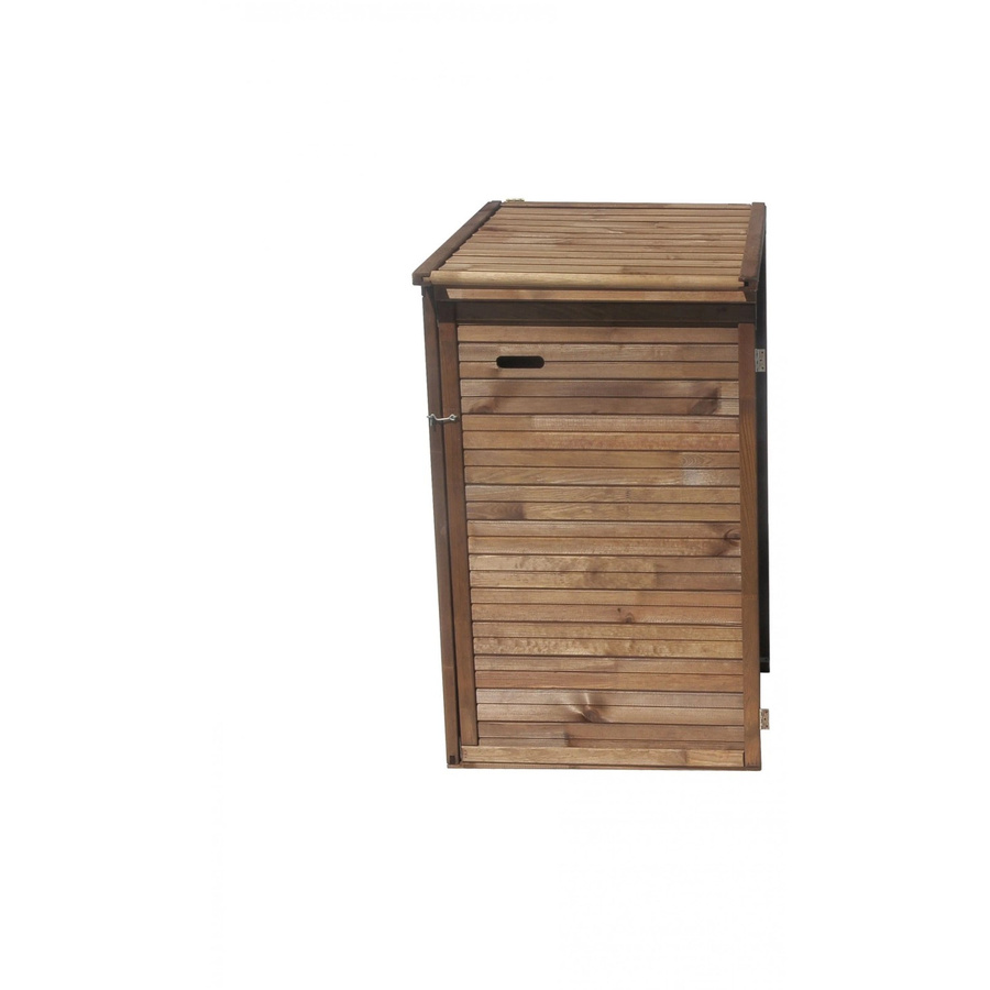 Andrewex Mülltonnenbox Zusatz für 1 Tonne aus Kiefernholz, Braun, B/T/H: 132 x 75 x 97 cm - Bild 2