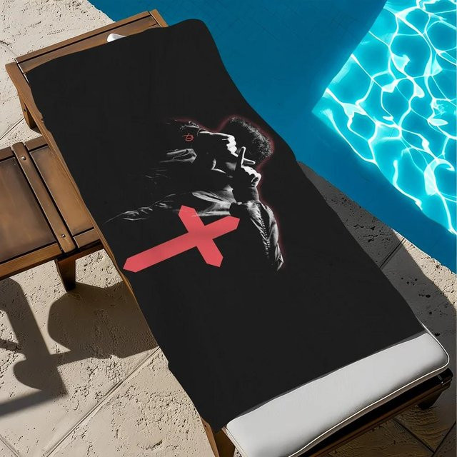 The Weeknd Sänger Handtuch von JMG Household Supplies, Schwarz, B/B: 70 x 140 cm - Bild 1
