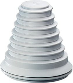 Hensel KST 70 Stufenstutzen Lichtgrau für Durchmesser 30-72 mm mit maximaler Plattenstärke 3 mm IP65 - Bild 1
