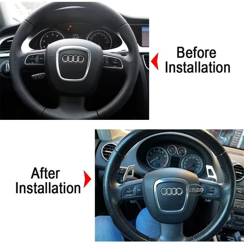 DSG Paddle Shifter Lenkradpaddel Verlängerung für Audi A3 8P, A4 B8, A5, A6 C6, Q5, S3, S6, TTS MK2 8J, R8 und Avant - Bild 2