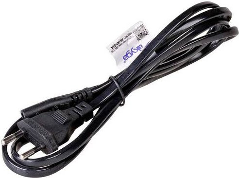 Akyga Strom Anschlusskabel mit C7 Kleingeräte-Buchse und Euro-Stecker, Schwarz, Länge: 0,50 m - Bild 1
