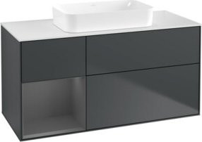 V&B Waschtischunterschrank Finion in Anthrazit lackiert, Breite: 120 cm, Tiefe: 60 cm - Bild 1