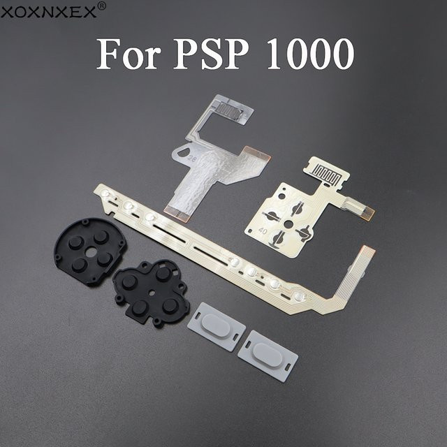 XOXNXEX Reparaturset für PSP 1000 mit leitfähigen Gummipads und Flexkabeln für Lautstärketasten und Schultertasten - Bild 1