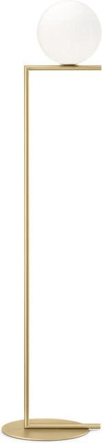 Flos IC F Stehleuchte in Gold/Messing mit Opalglas und dimmbarer Leuchte - Bild 1