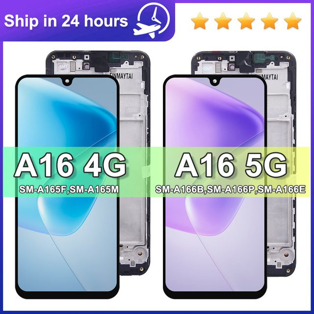 Samsung A16 5G A166B LCD Display Touchscreen Digitizer Montage 6,7 Zoll AMOLED Ersatzteil in Schwarz - Bild 1