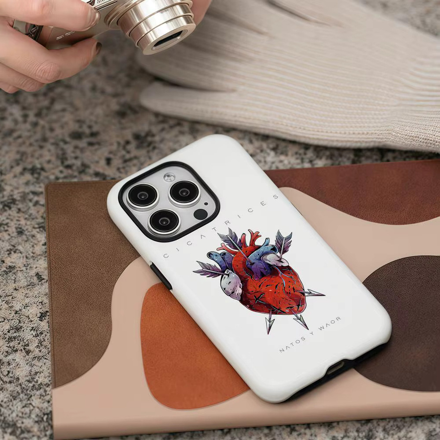 N-Natos y Waor Handyhülle für iPhone 17 16 15 14 13 12 Pro Max Plus in Weiß mit glänzender HD-Doppelschicht-Flüssigkeits-Hartschale - Bild 6
