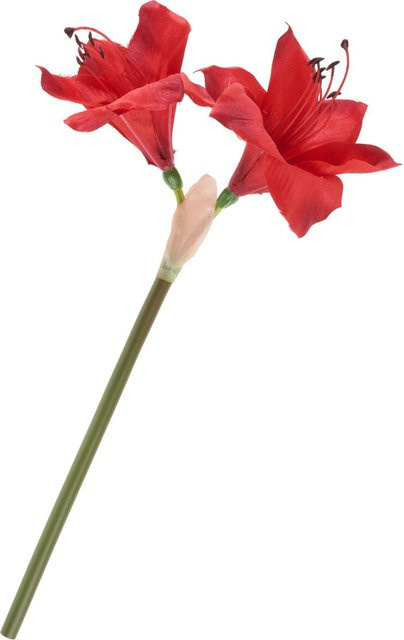 Künstliche Amaryllis Kunstblume in Rot mit Stiel, Länge: 37 cm - Bild 1