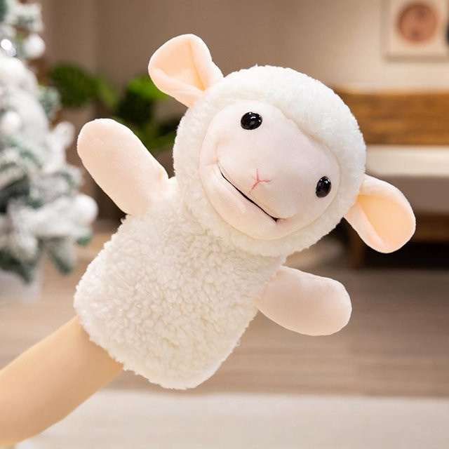 Lamm Handpuppe, Plüschtier, Schaf, weiß, ab 0 Jahre - Bild 1